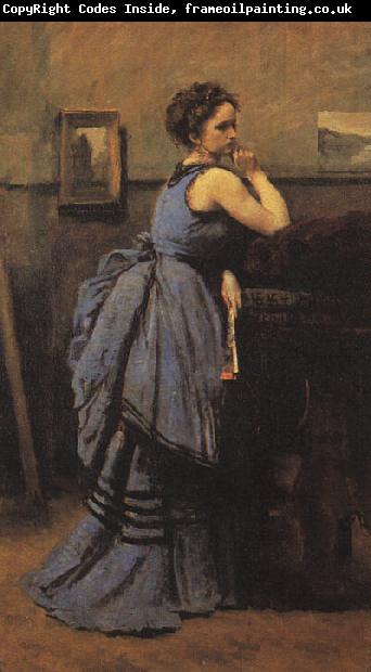  Jean Baptiste Camille  Corot Woman in Blue